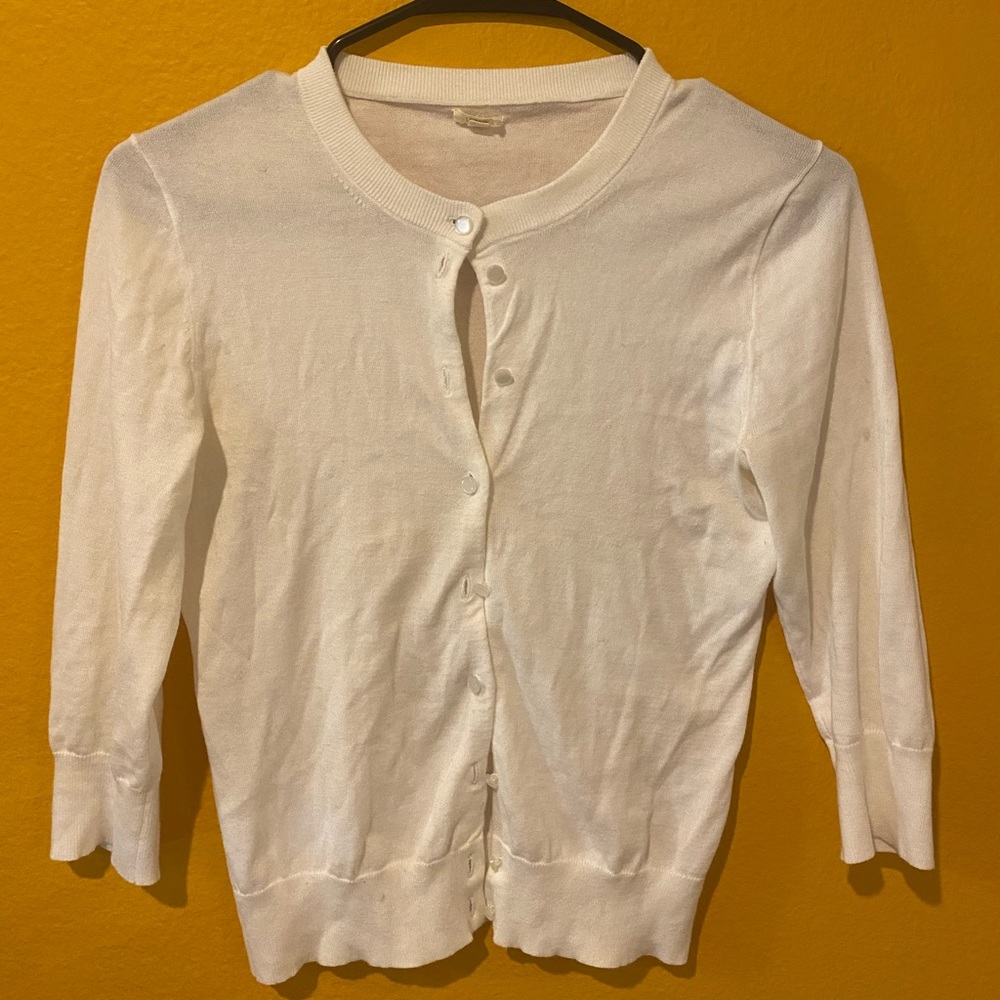 J Crew white sweater